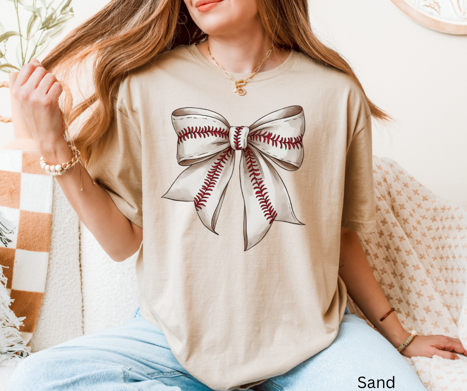 Vintage Baseball Bow Coquette