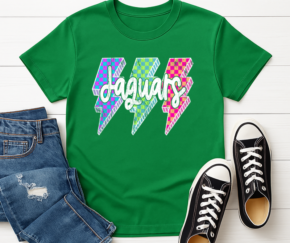 Jaguars White Neon Lightning Bolts