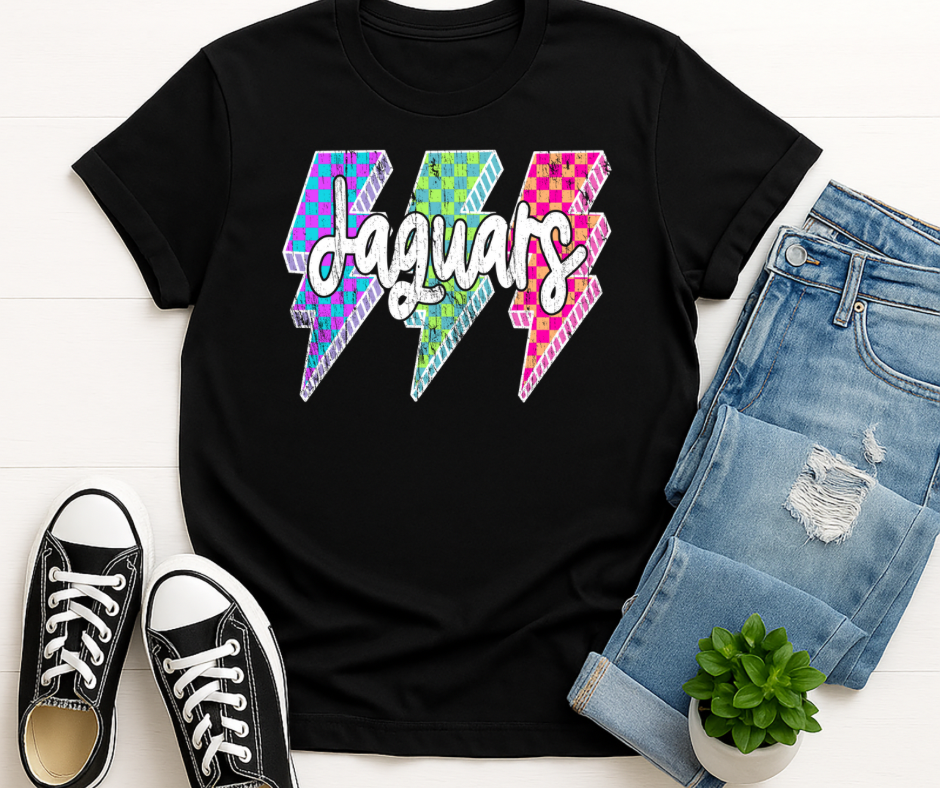 Jaguars White Neon Lightning Bolts