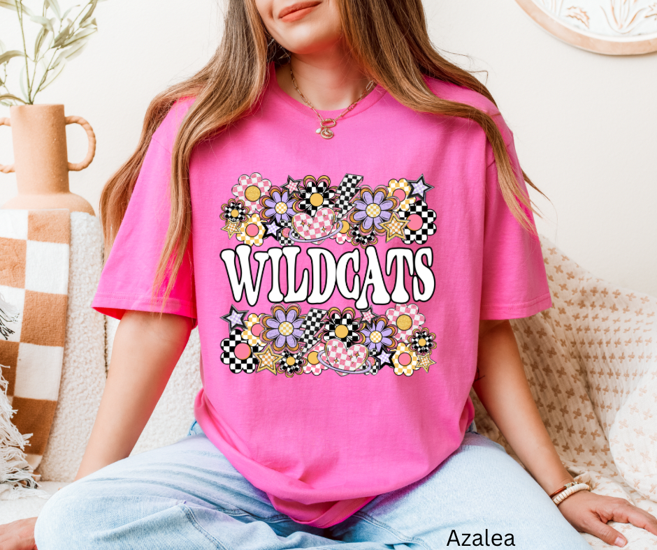 Funky Flowers Mascot Wildcats JRES