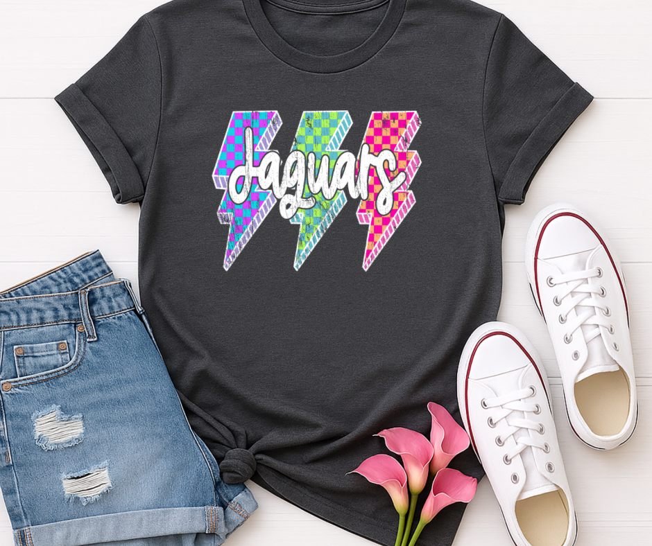 Jaguars White Neon Lightning Bolts