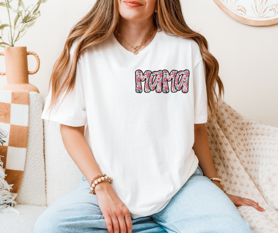 Mama Blooms Bright- left chest