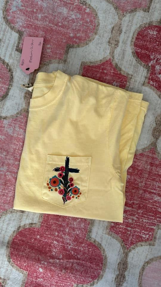 Cross Pocket Tee Comfort Colors - in stock