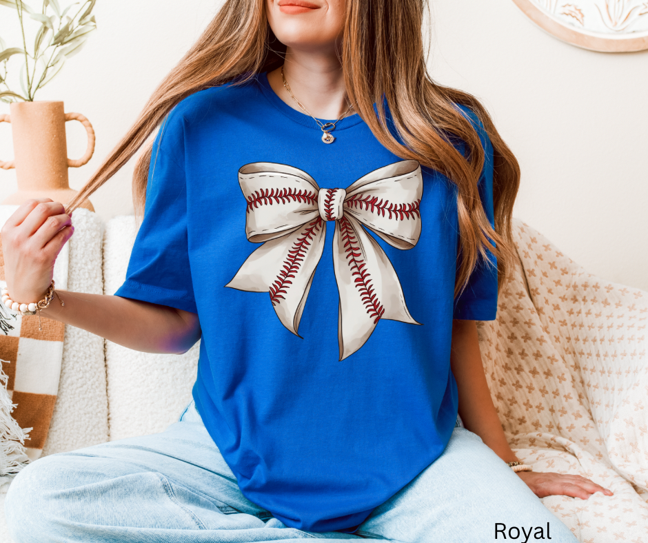 Vintage Baseball Bow Coquette