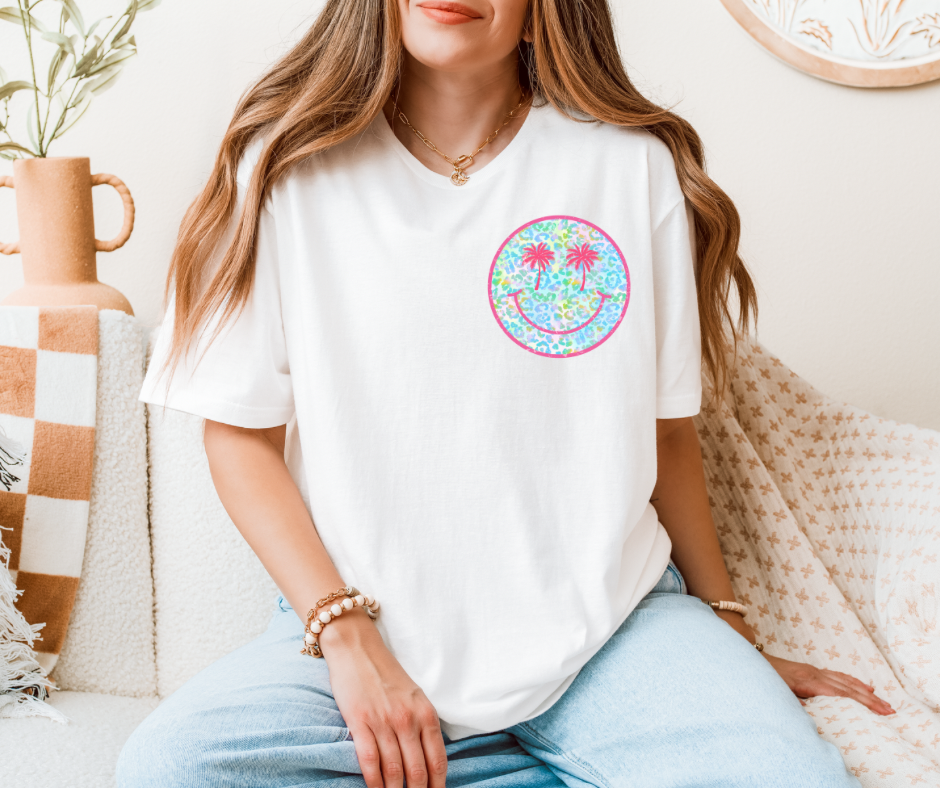 Beach Bum Left Chest Smiley