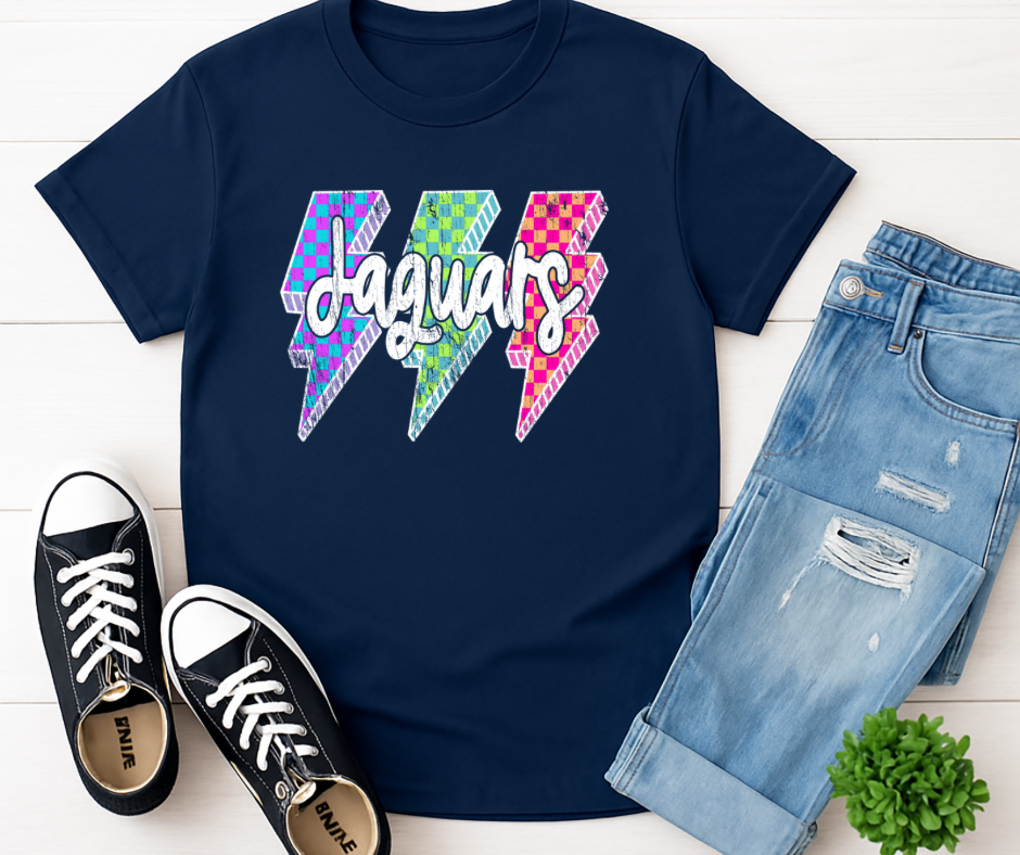 Jaguars White Neon Lightning Bolts
