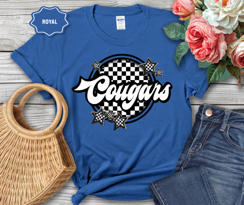 Cougars Checkered Mascot CES