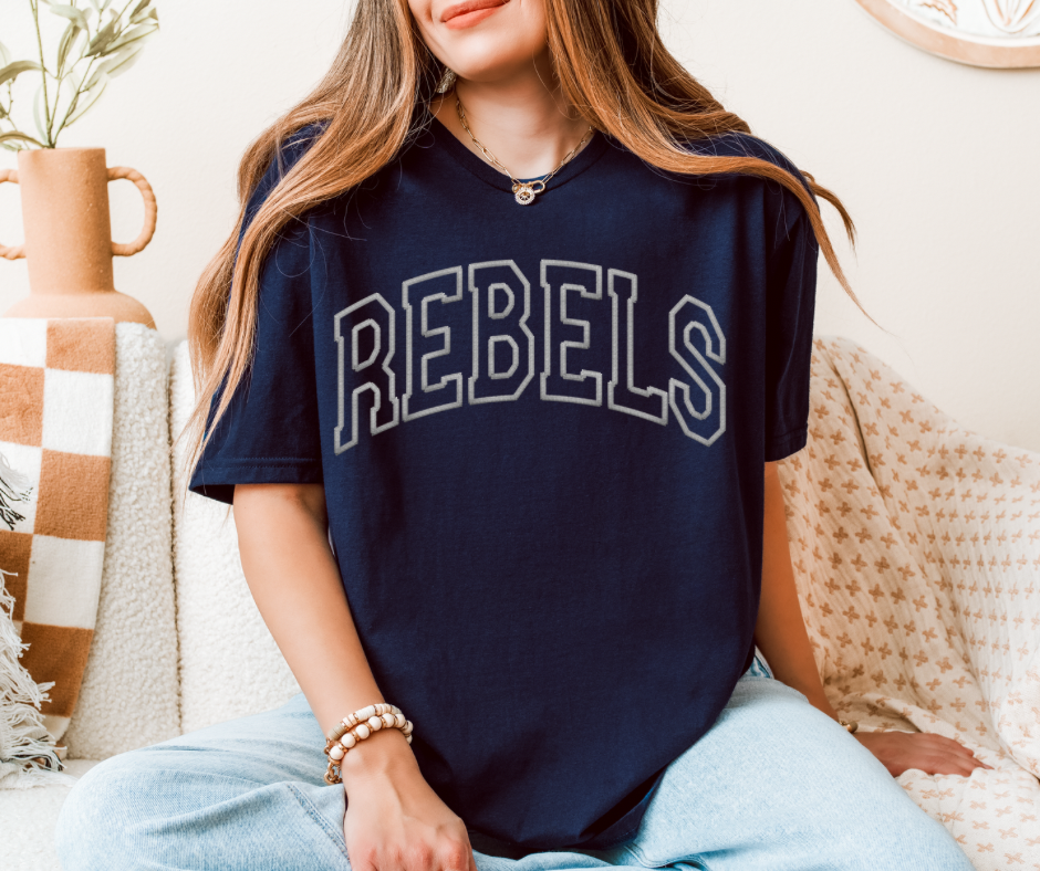 Rebels White Faux Stitch