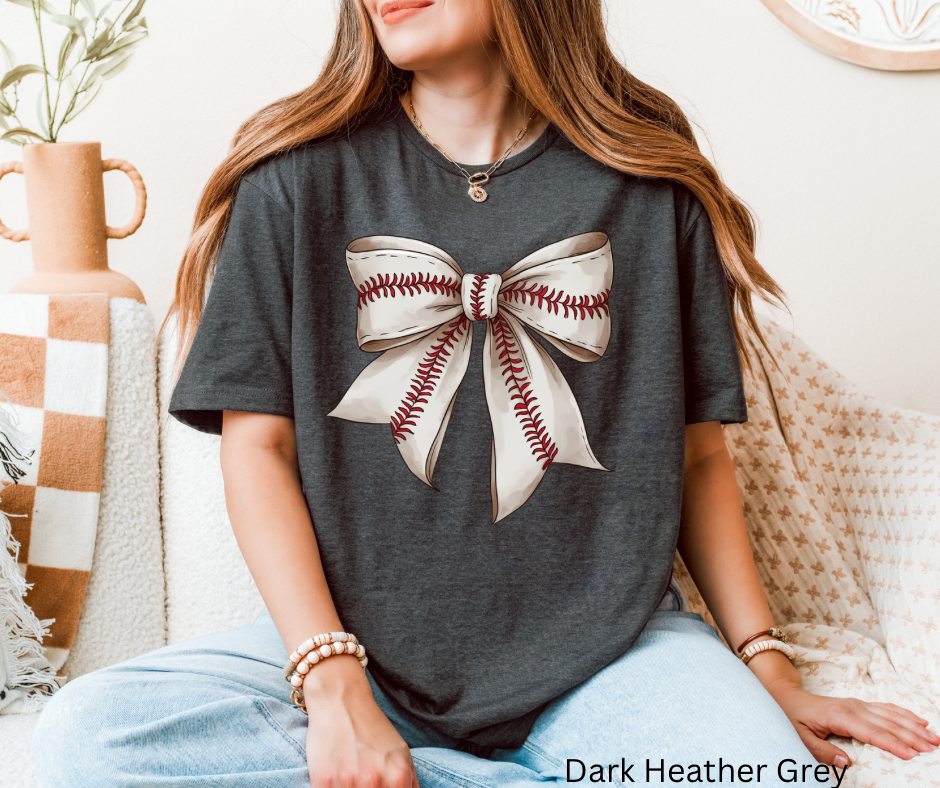 Vintage Baseball Bow Coquette