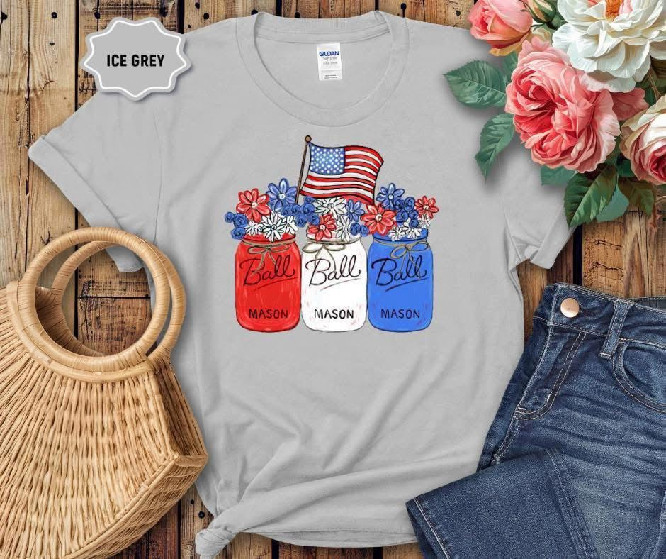 Patriotic Mason Jars