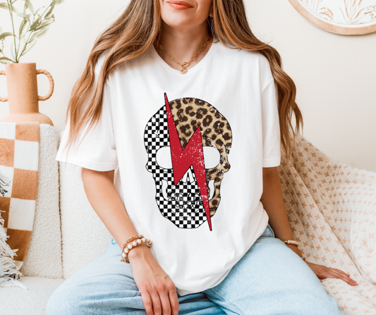 Leopard Checkered Lightning Skull