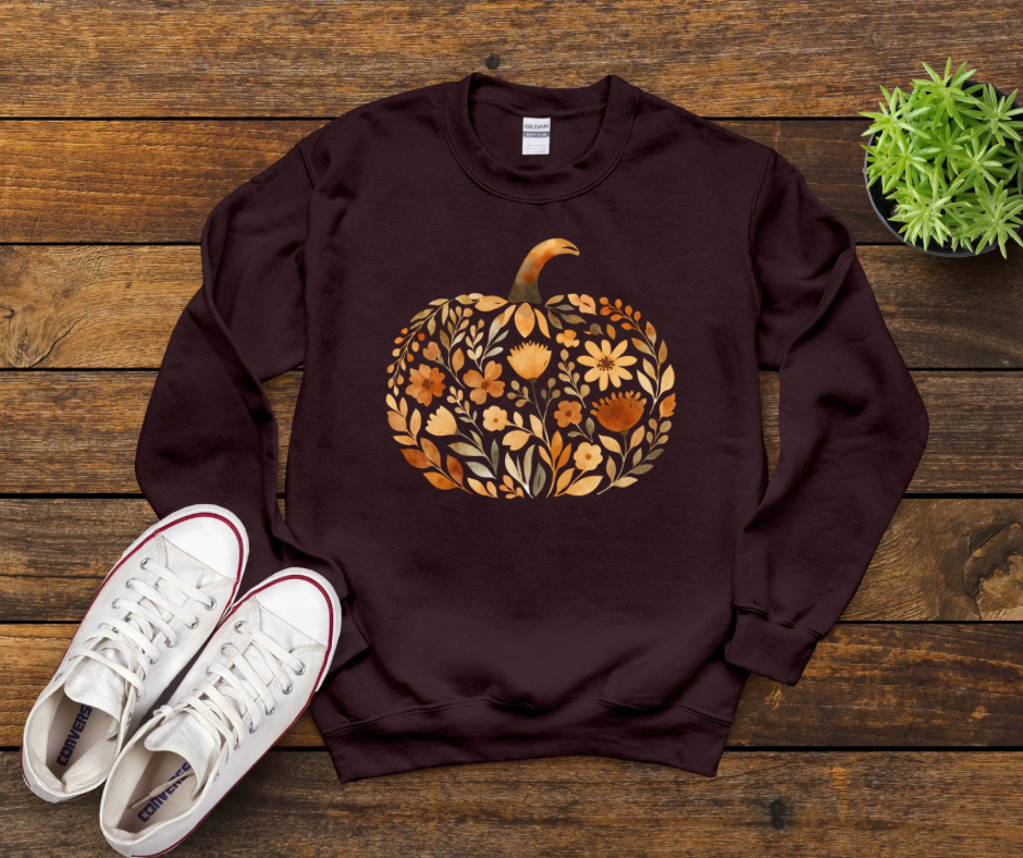 Rustic Fall Bloom Pumpkin