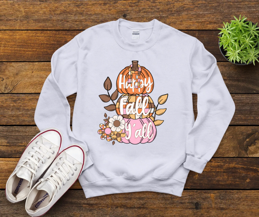 Happy Fall Ya’ll Stacked Pumpkins Scarf