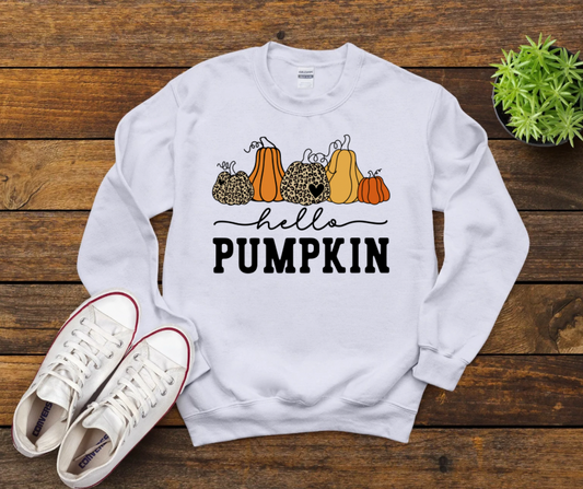 Hello Pumpkin Leopard Heart Pumpkins