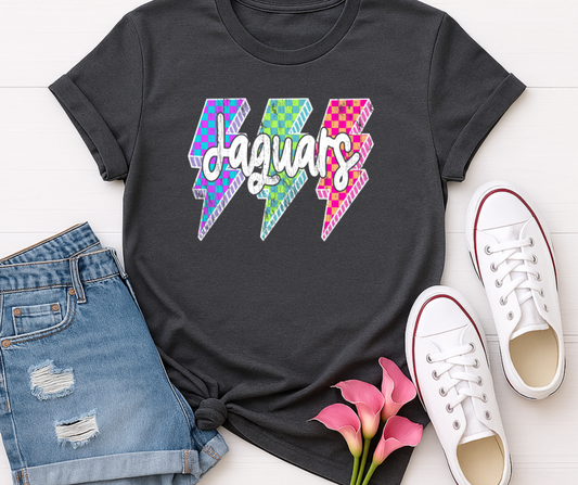 Jaguars White Neon Lightning Bolts
