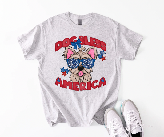 Dog Bless America Yorkie