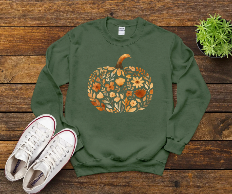 Rustic Fall Bloom Pumpkin