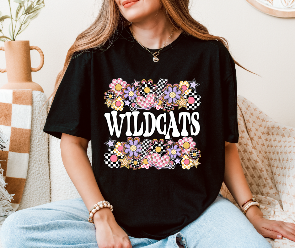 Funky Flowers Mascot Wildcats JRES