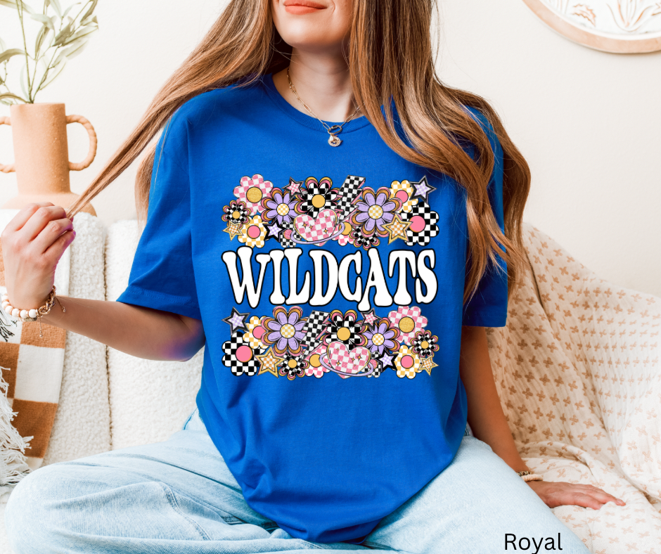 Funky Flowers Mascot Wildcats JRES