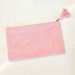 Jute Cosmetic Bag   Light Pink   10x6