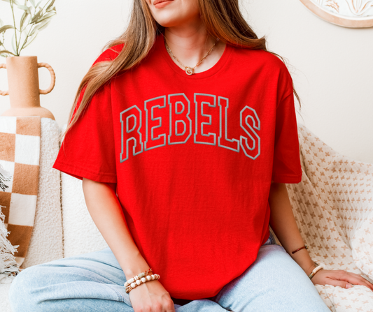Rebels White Faux Stitch