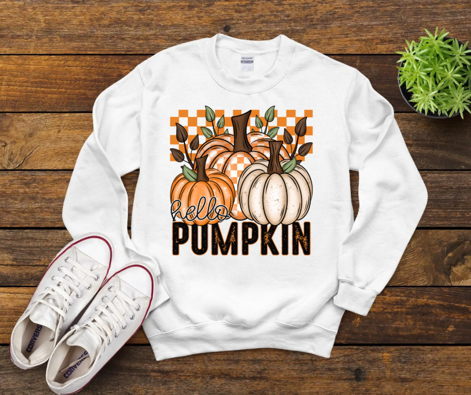 Hello Pumpkin Checkered