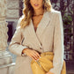 Oatmeal Single Breasted Elegant Suit Jacket