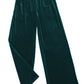 Evergreen Solid Drawstring Waist Wide Leg Pants