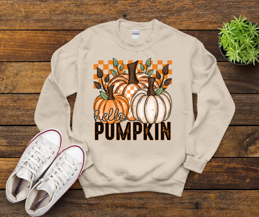 Hello Pumpkin Checkered