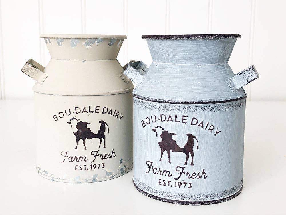 Foundations Decor Decorative Milk Cans: Antique Metal