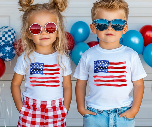 Faux Painted American Flag