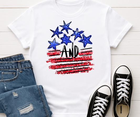 Stars & Stripes Faux Glitter