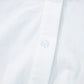 White Colorblock Rickrack Trim Short Sleeve Drawstring Waist Long Dress