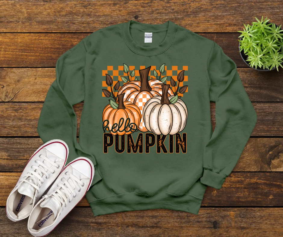 Hello Pumpkin Checkered