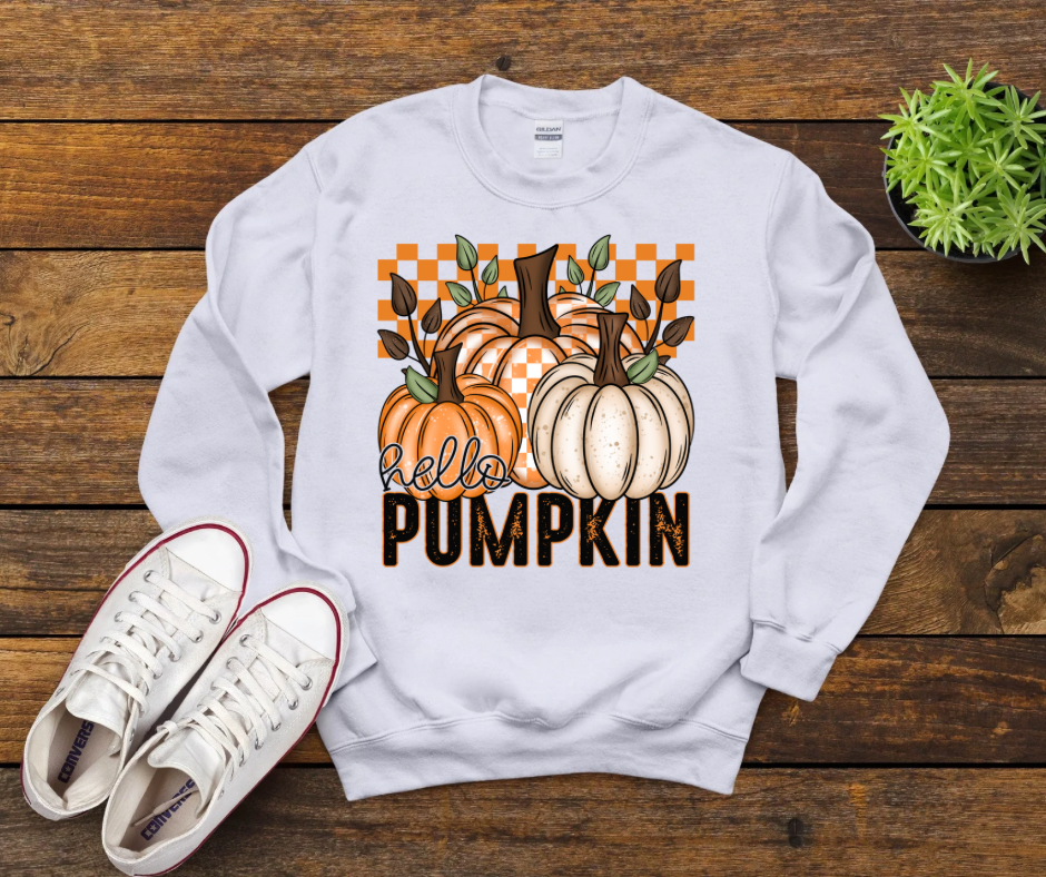 Hello Pumpkin Checkered