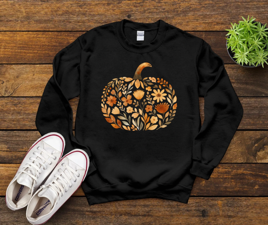 Rustic Fall Bloom Pumpkin