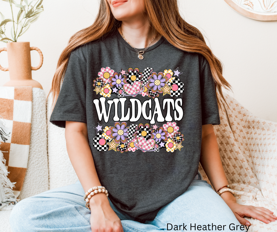 Funky Flowers Mascot Wildcats JRES