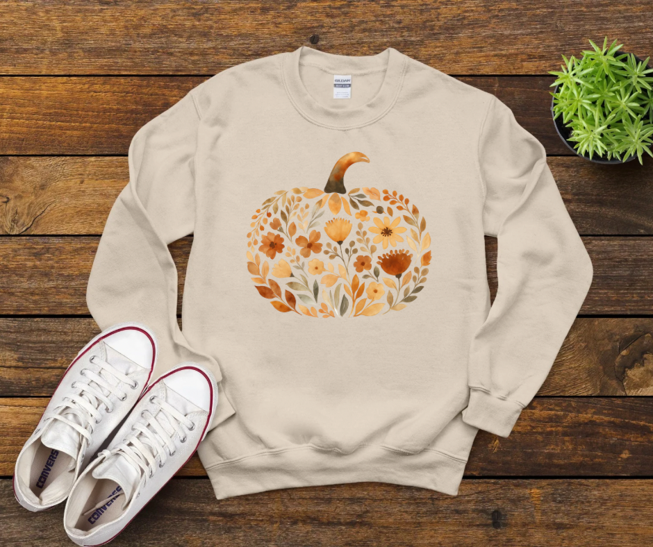 Rustic Fall Bloom Pumpkin
