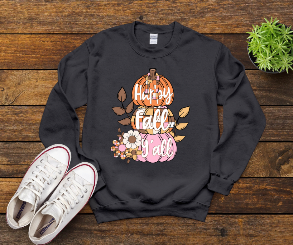 Happy Fall Ya’ll Stacked Pumpkins Scarf