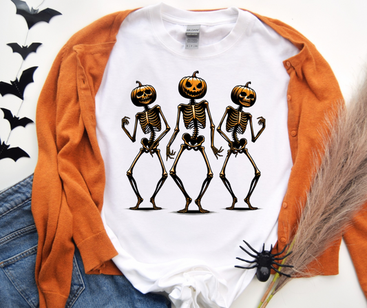 Dancing Pumpkin Head Skeletons