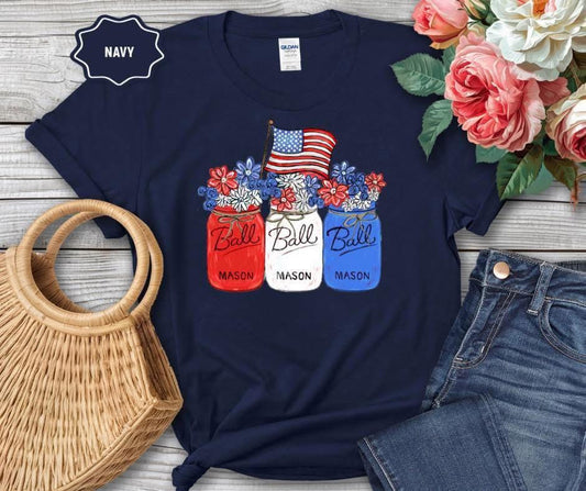 Patriotic Mason Jars