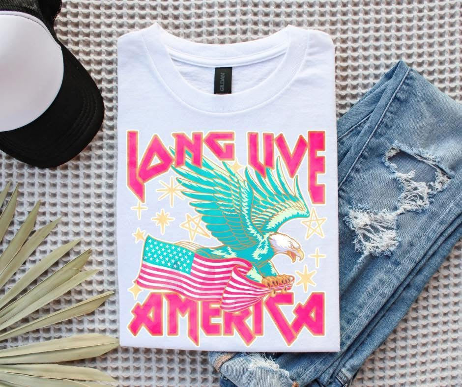 Pink Long Live America Eagle