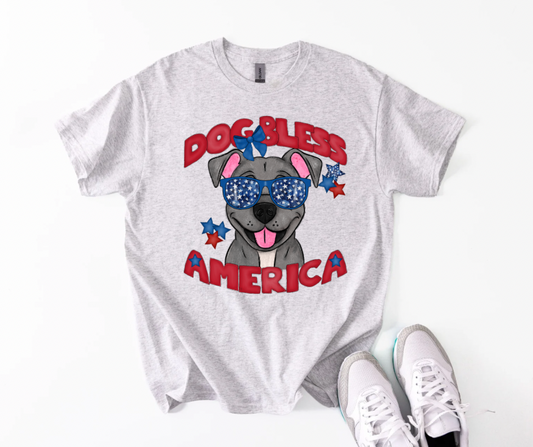 Dog Bless America Pit Bull