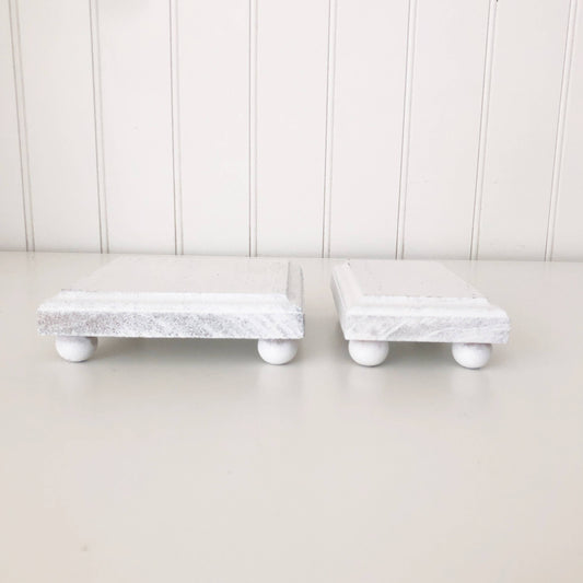 Foundations Decor Mini Square Risers (Set of 2): White