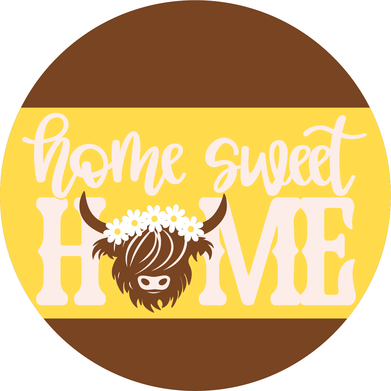 18" Wood Round Home Sweet Home
