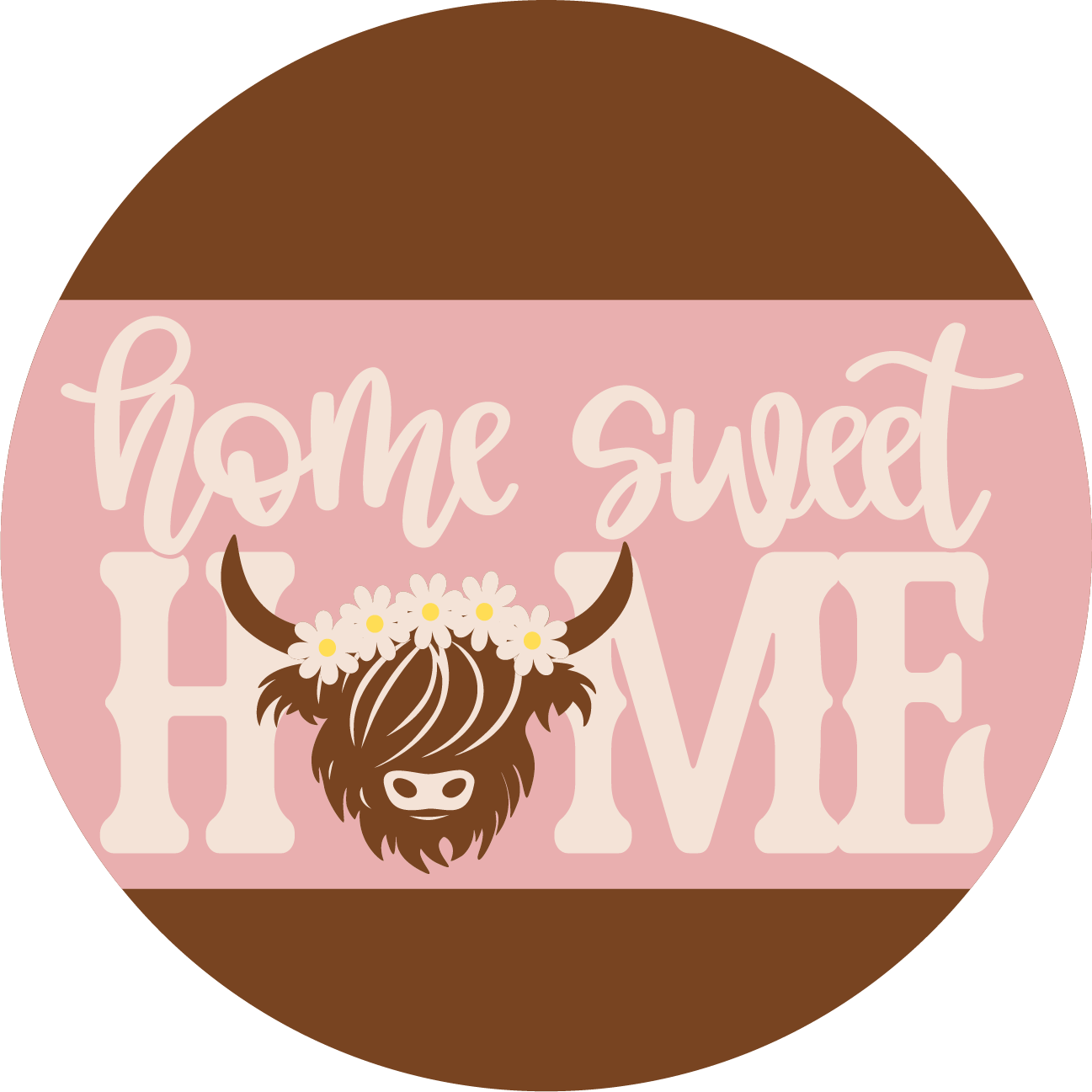18" Wood Round Home Sweet Home