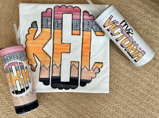 Monogram Shirt for Teachers