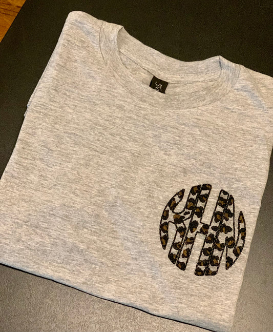 Leopard Monogram Tee